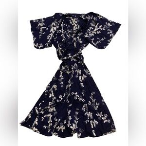 Vintage 60s EATON's Butterfly Print Kimono Robe One Size